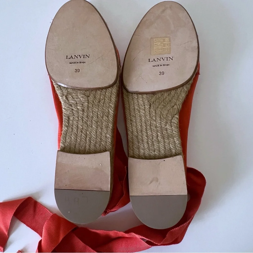 lanvin espadrille Tie Shoes Flats size 39 US 7.5 - Picture 5 of 8